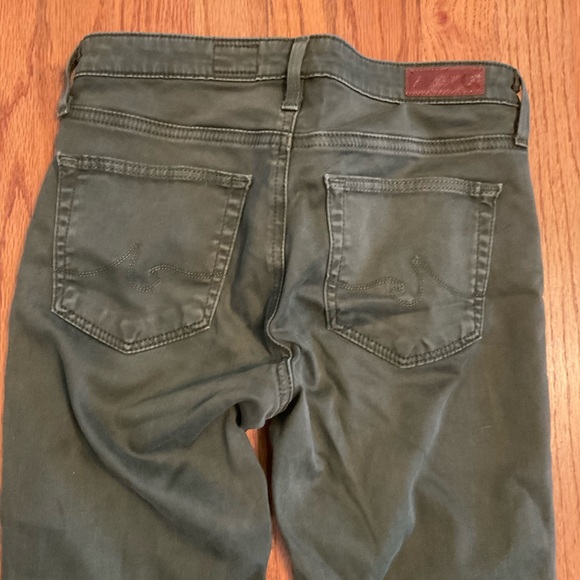 Adriano Goldschmidt Jeans, The Prima, Mid-rise Cigarette Leg, Army Green, Sz 24R - Picture 13 of 16